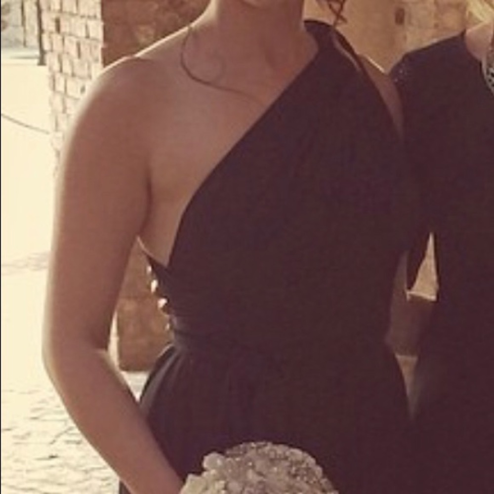 Black convertible top evening dress